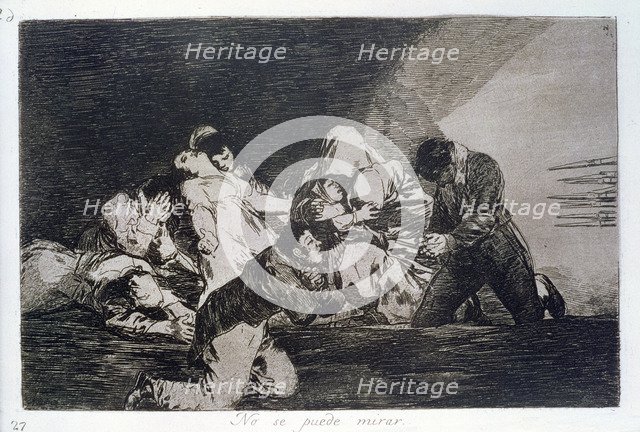 The Disasters of War, a series of etchings by Francisco de Goya (1746-1828), plate 26: 'No se pue…