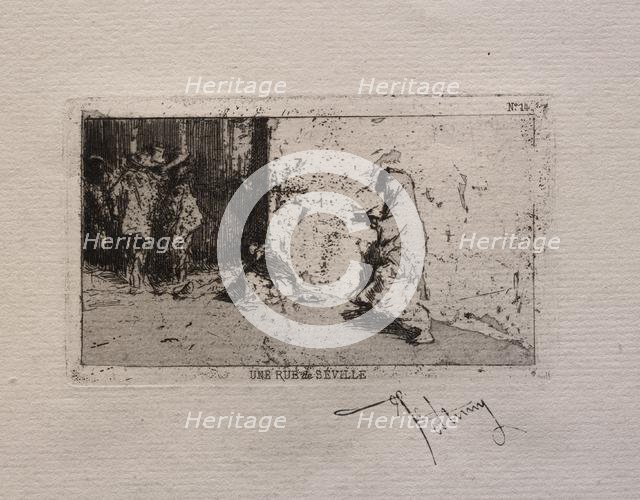 Une rue de Seville. Creator: Mariano Fortuny y Carbó (Spanish, 1838-1874).