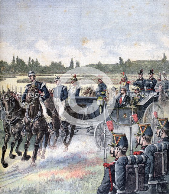 Arrival of the president of the republic, military review, 14th July 1891.  Artist: Henri Meyer
