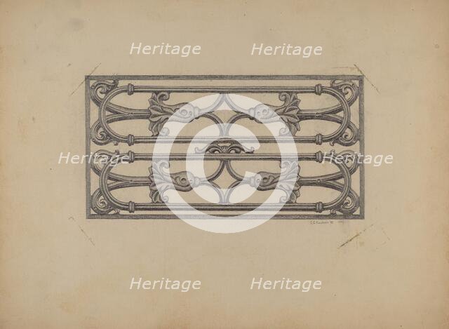 Window Grille, 1937. Creator: Austin L. Davison.