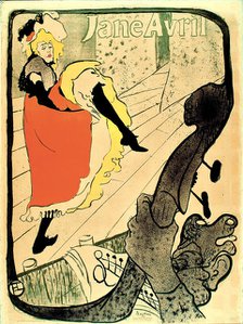 Jane Avril, 1893., 1893. Creator: Henri de Toulouse-Lautrec.