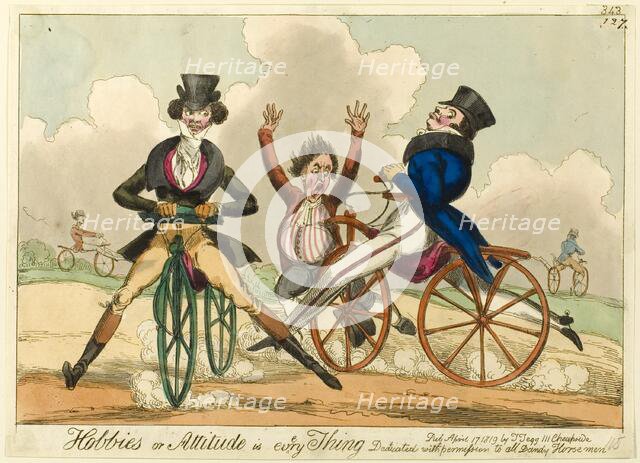 Hobbies or Attitude is Everything, Dedicated with permission to all Dandy.., pub. April 17, 1819. Creator: William Heath.