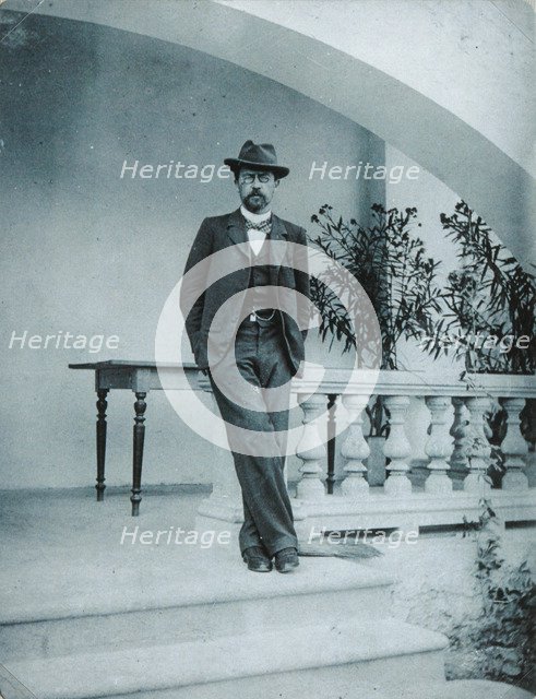 Anton Chekhov in Yalta, 1899-1900. Artist: Anonymous  