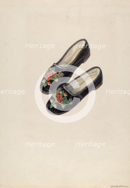 Baby Shoes, c. 1937. Creator: Edith Towner.