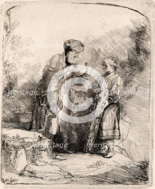 Abraham and Isaac, 1645. Creator: Rembrandt Harmensz van Rijn.