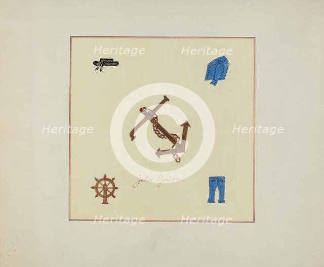 Pieced Autograph Quilt (1 Piece), c. 1936. Creators: Cornelius Christoffels, Margaret Linsley.