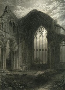 'Melrose Abbey', c1870.
