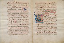 Bifolium with Initial L, from an Antiphonary, 14th century (?). Creator: Unknown.