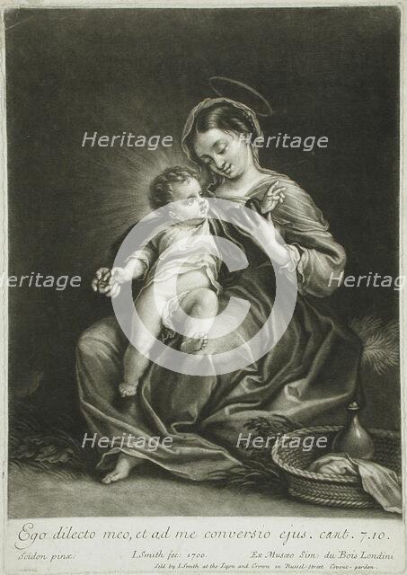 Virgin and Child, 1700. Creator: John Smith.