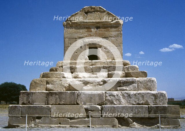 Mausoleum of Cyrus the Great, Achaemenid king of Persia, Pasargadae, Iran,  Achaemenid Empire, 1994. Creator: LTL.