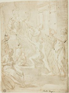 Figures at an Altar or Classical Sacrifice, n.d. Creator: Paolo Pagani.