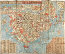 Nansenbushu Bankoku Shoka No Zu (First Japanese Buddhist Map of the World), 1710. Creator: Zuda Rokashi Hotan (1654-1728).
