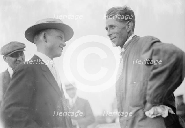 Bleriot Airplane - Lt, U.S.A., Aviator - Left, with C. Murvin Wood, 1911. Creator: Harris & Ewing.