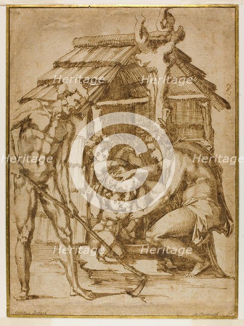 First Family Before a Shelter, 1547/48. Creator: Baccio Bandinelli.