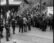 Small Crowd of American Civilians on a Demonstration/Strike, 1930. Creator: British Pathe Ltd.