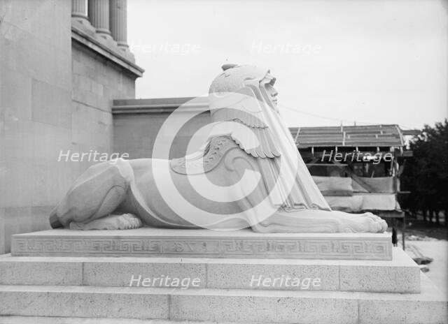 Scottish Rite Temple - Sphinx, 1915. Creator: Harris & Ewing.