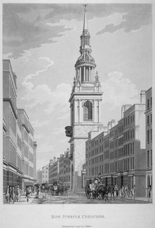 Church of St Mary-le-Bow, Cheapside, City of London, 1798. Artist: Sir Christopher Wren