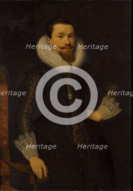 Portrait of Pieter Boudaen Courten (1594-1668), 1619. Creator: Salomon Mesdach.