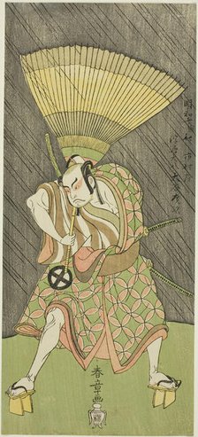 The Actor Otani Hiroji III, Probably as Ukishima Daihachi in the Play Shinasadame Soma..., c. 1770. Creator: Shunsho.