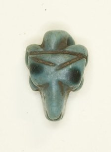 Amulet of a Ram's Head, Egypt, New Kingdom-Later Period? (about 1500-664 BCE). Creator: Unknown.