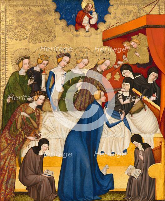 The Death of Saint Clare, c. 1400/1410. Creator: Master of Heiligenkreuz.
