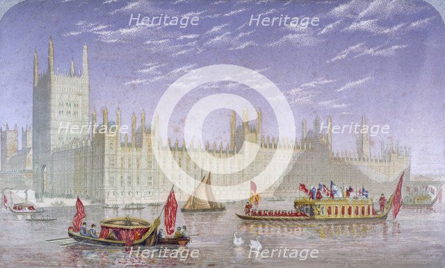 The Palace of Westminster, London, c1850. Artist: Kronheim & Co