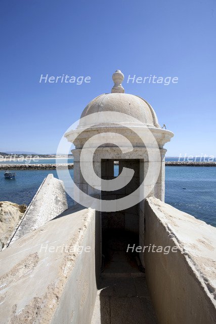 A watchtower of the Forte da Ponta da Bandeira, Lagos, Portugal, 2009. Artist: Samuel Magal