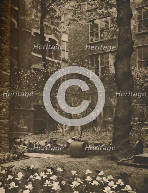 'The Empty Churchyard of What Was All Hallows Staining', c1935. Creator: Walter Benington.