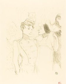 Lender and Lavalliere (Lender et Lavallière), 1895. Creator: Henri de Toulouse-Lautrec.