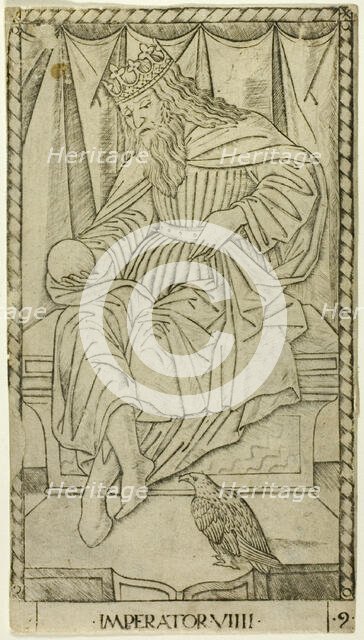 The Emperor, plate nine of The Ranks and Conditions of Men, c.1465. Creator: Unknown.