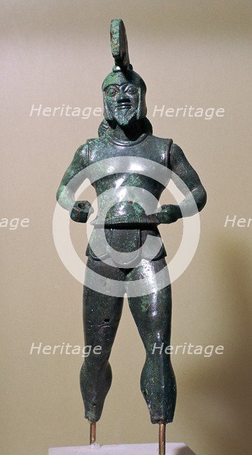 Greek bronze warrior from Dodona, 6th century BC. Artist: Unknown