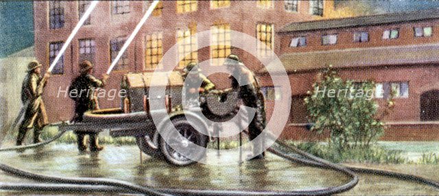 Air Raid Precautions, cigarette card, British, 1938. Artist: Unknown