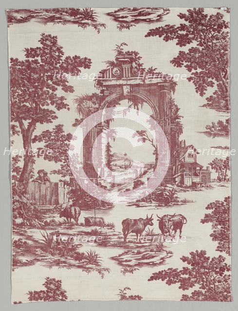 Copperplate Printed Cotton, 1765. Creator: John Collins (British), firm of.