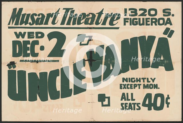 Uncle Vanya, Los Angeles, [193-]. Creator: Unknown.