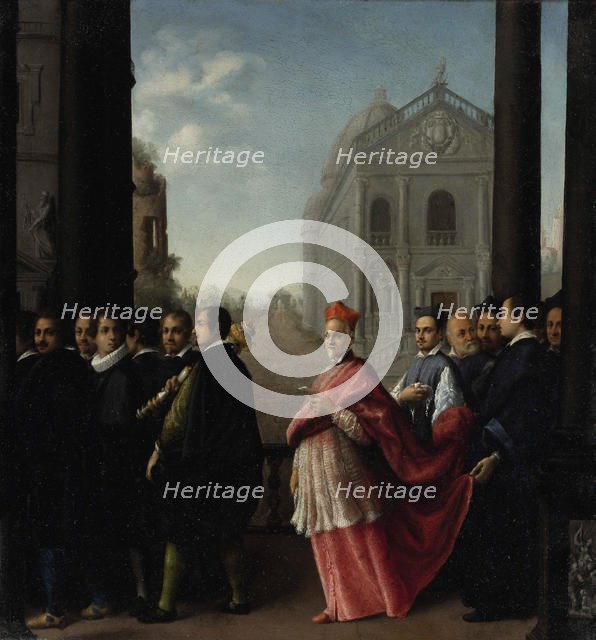 A Cardinal's Procession, 1621. Creator: Ottavio Mario Leoni.