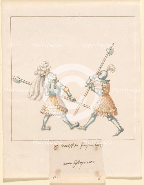 Freydal, The Book of Jousts and Tournament of Emperor Maximilian I: Combats...Plate 141, c1515. Creator: Unknown.