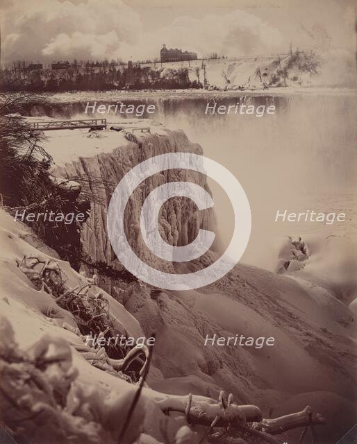 Frozen Falls, c. 1880. Creator: Charles Bierstadt.