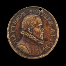 Matthaus Schyrer, born 1550, Printer [obverse], 1584. Creator: Valentin Maler.