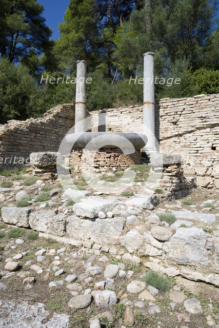 A nymphaeum in Olympia, Greece. Artist: Samuel Magal