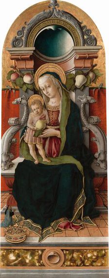 Madonna and Child Enthroned with Donor, 1470. Creator: Carlo Crivelli.