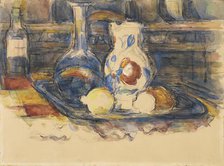 Bottle, Carafe, Jug and Lemons, 1902. Creator: Paul Cezanne.