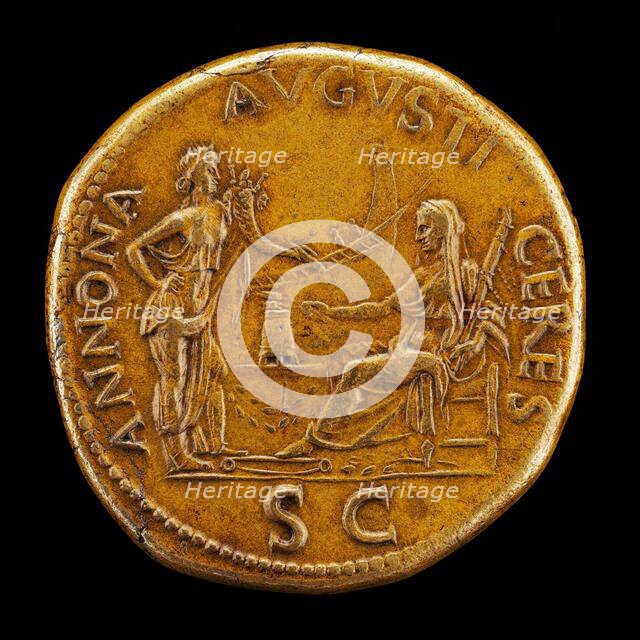 Ceres and Annona [reverse]. Creator: Giovanni da Cavino.