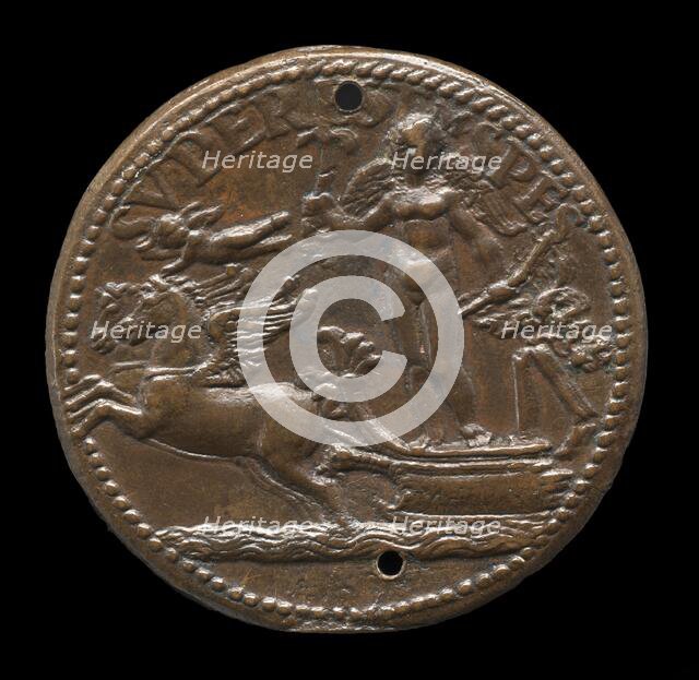 Hope on the Prow of a Broken-Masted Vessel [reverse]. Creator: Pier Jacopo Alari Bonacolsi.