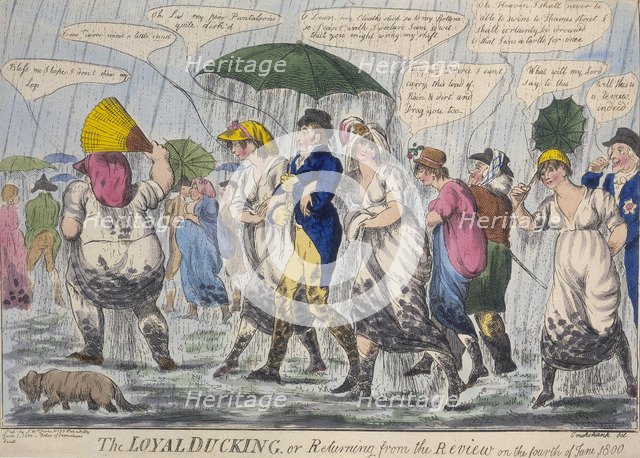 'The Loyal Duckling, or Returning from the Review...', (1800?). Artist: Unknown