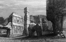 'Excavated Temple of Kylas, Caves of Ellora', 1834. Creator: Samuel Prout.