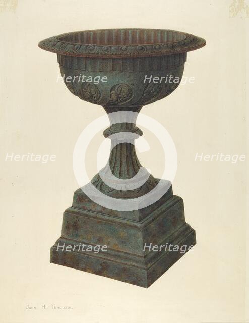 Garden Urn, 1935/1942. Creator: John H. Tercuzzi.