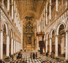 Interior of the Jesuit church in Antwerp, 1668. Creator: Ehrenberg, Wilhelm Schubert van (1630/7-c. 1676).