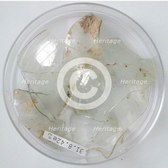 Glass Fragments, Coptic, 4th century. Creator: Unknown.