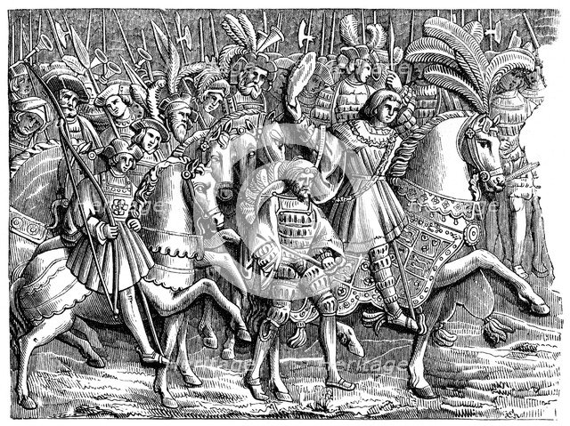 Henry VIII in the Field of the Cloth of Gold, 1520, (1870). Artist: Unknown