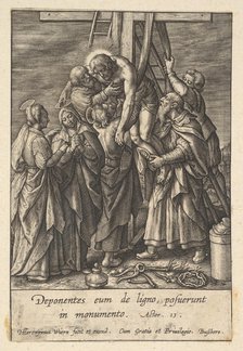 Descent from the Cross, before 1619. Creator: Hieronymous Wierix.